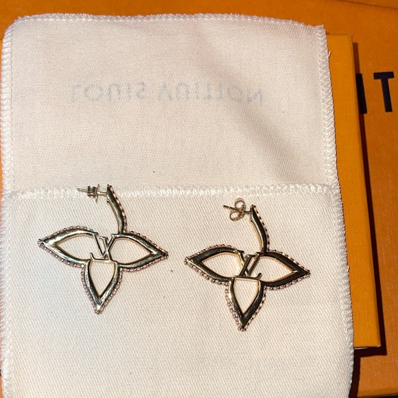 Louis Vuitton Floral Monogram Pink Crystal Earrings - Picture 4 of 7